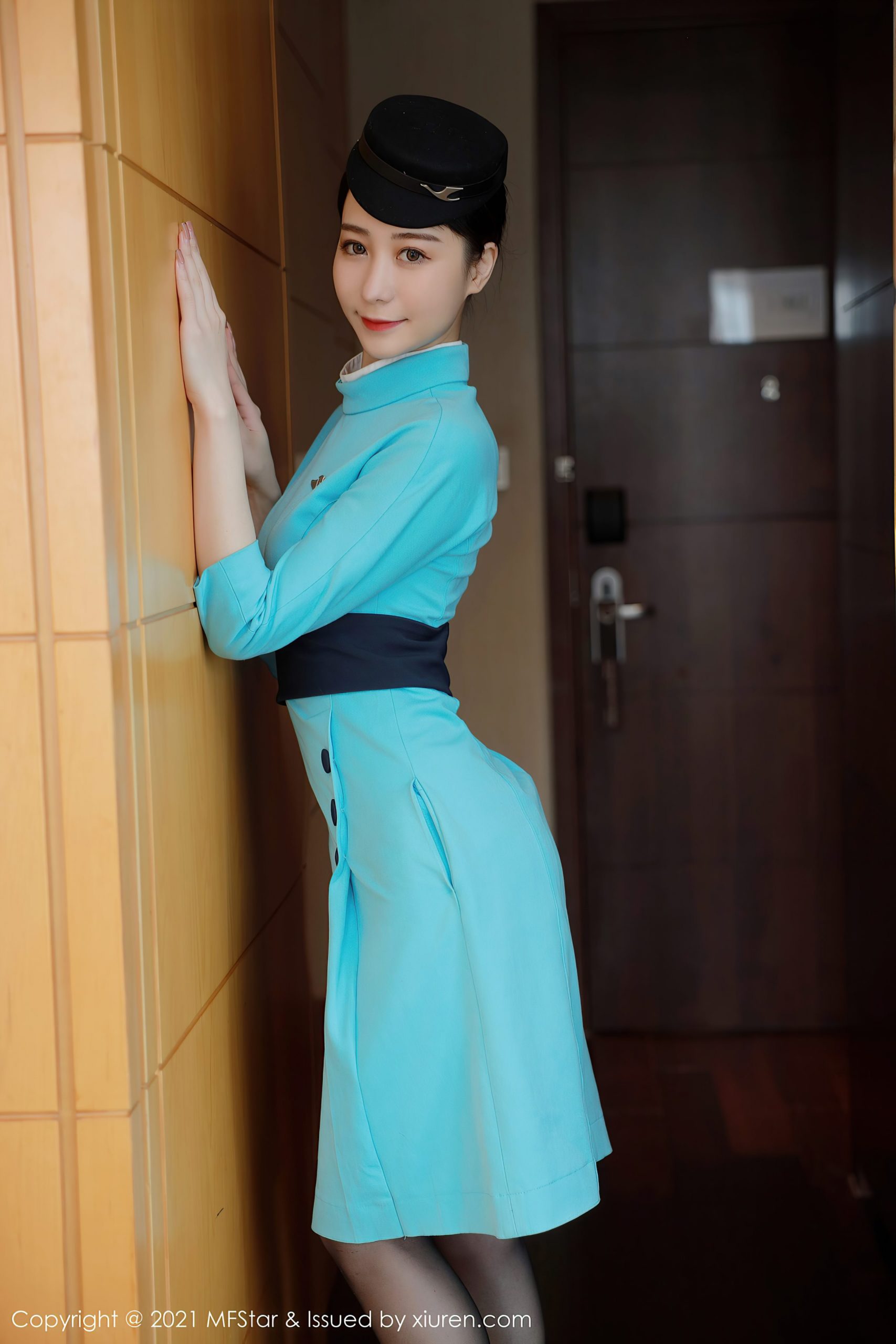 MFStar模范学院 2021.02.05 Vol.455 空姐 蓝色制服 水水er 68 - 69P-91美腿图片网