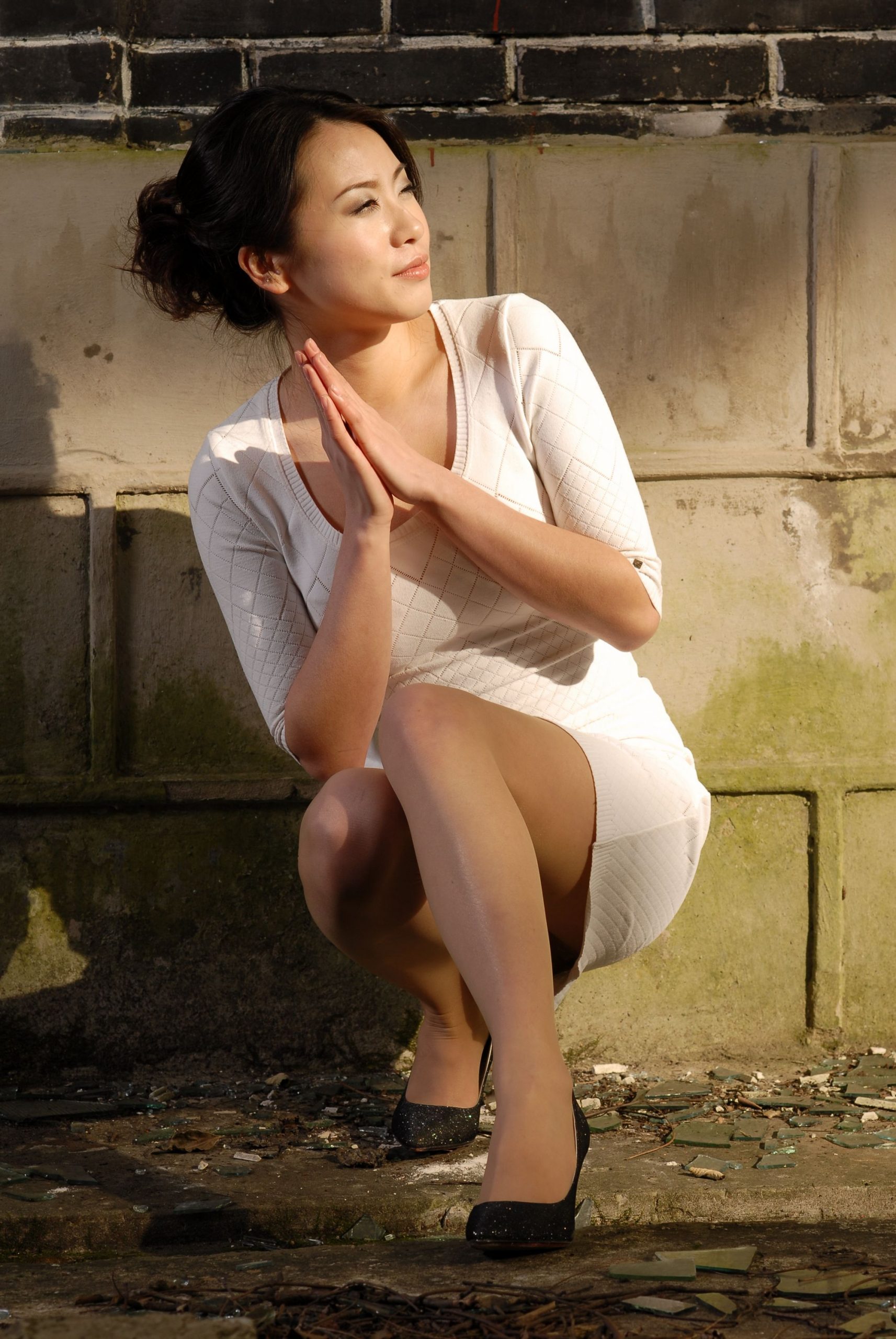 图片[19]-中高艺经典美腿图册 judy户外拍摄 秋日公园-91美腿图片网