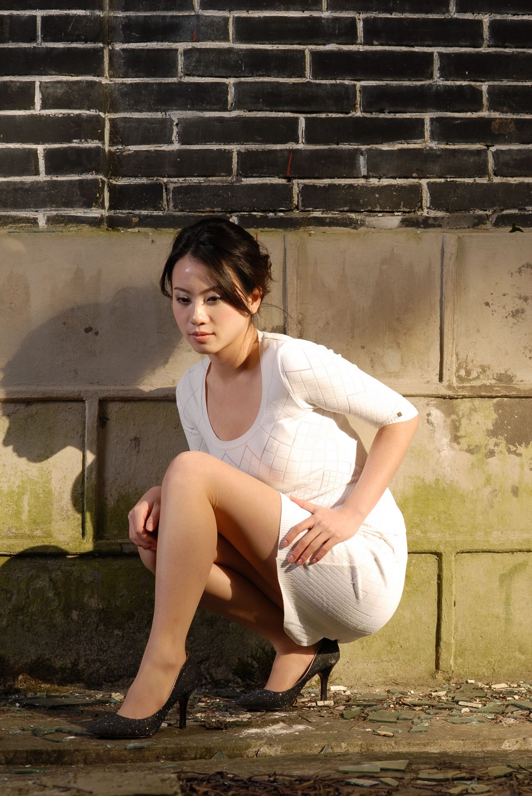 图片[18]-中高艺经典美腿图册 judy户外拍摄 秋日公园-91美腿图片网