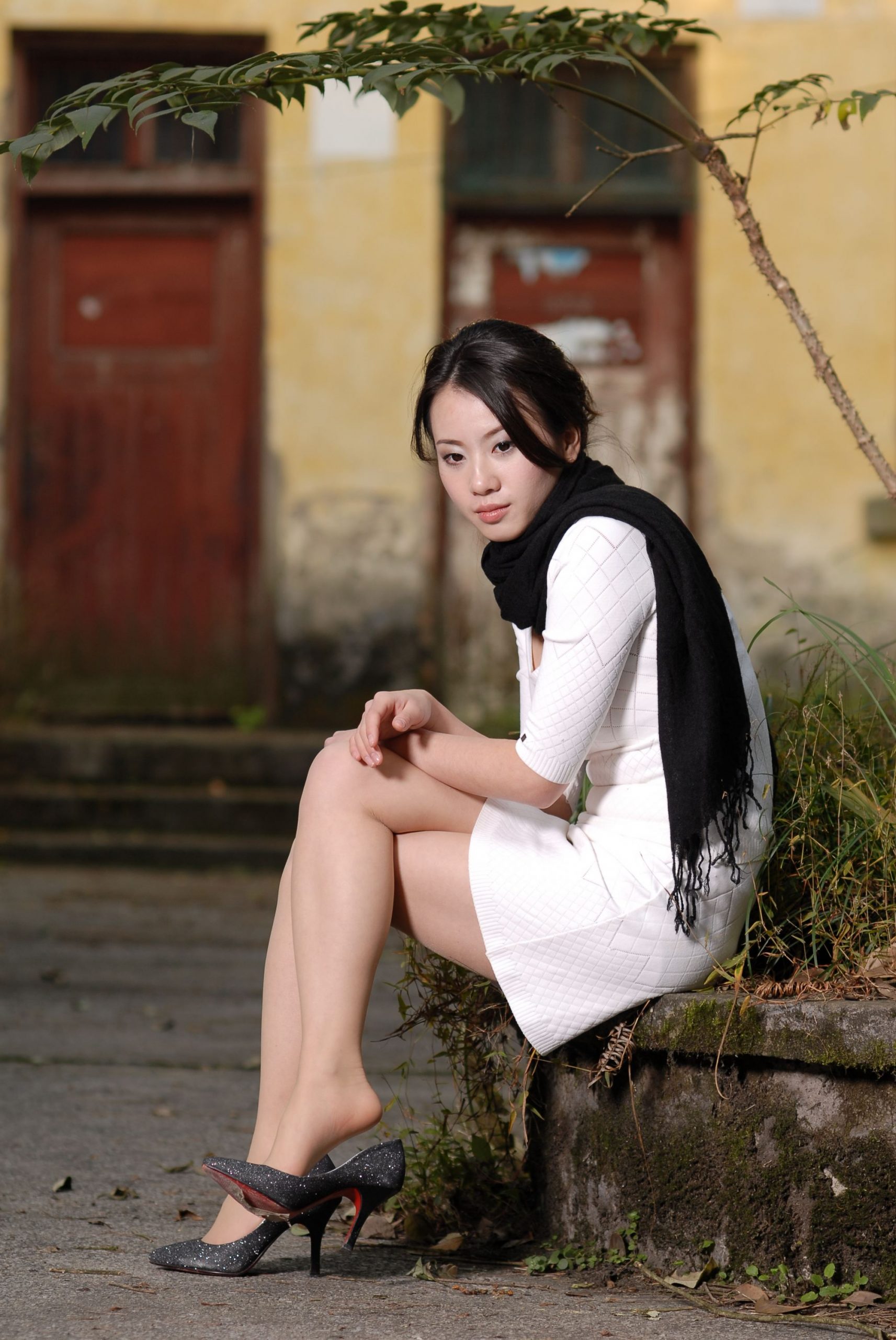 图片[38]-中高艺经典美腿图册 judy户外拍摄 秋日公园-91美腿图片网