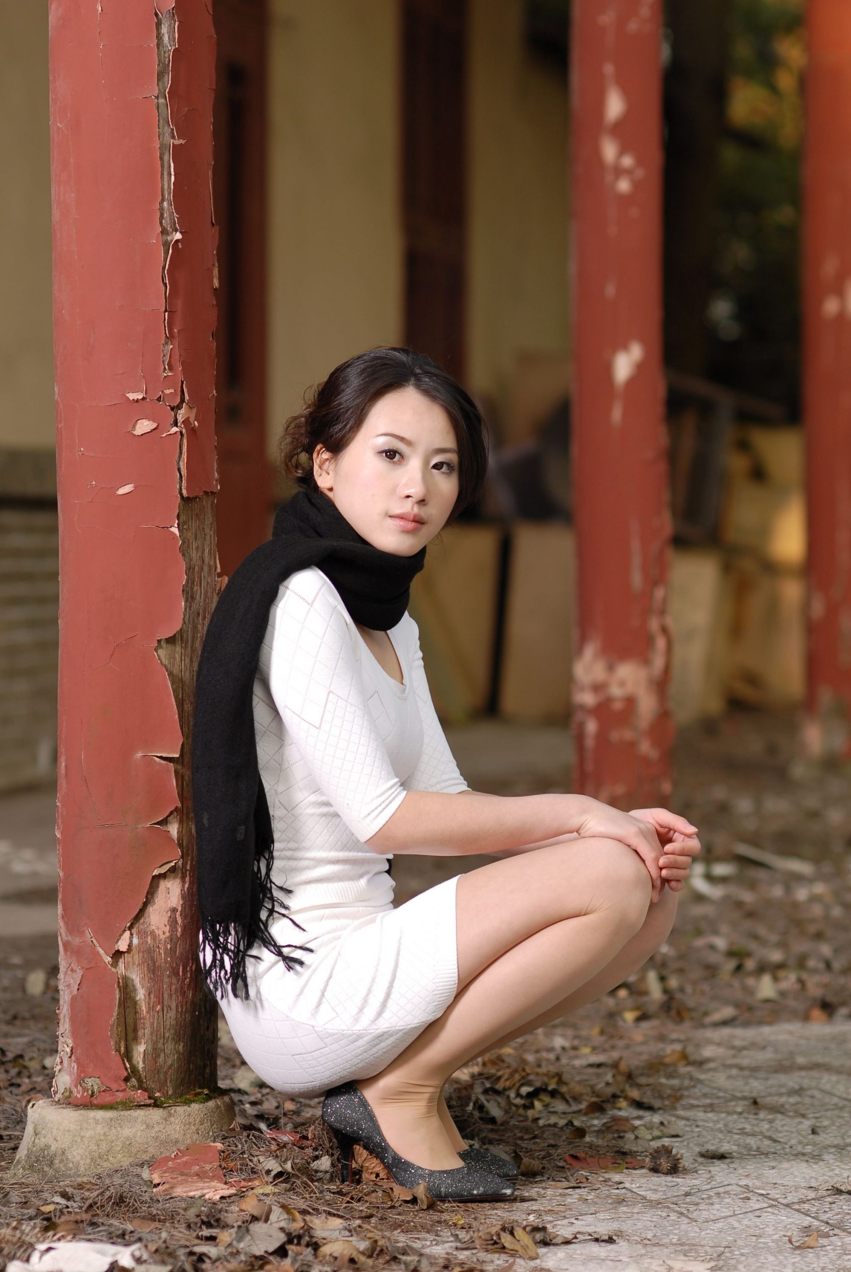 图片[53]-中高艺经典美腿图册 judy户外拍摄 秋日公园-91美腿图片网