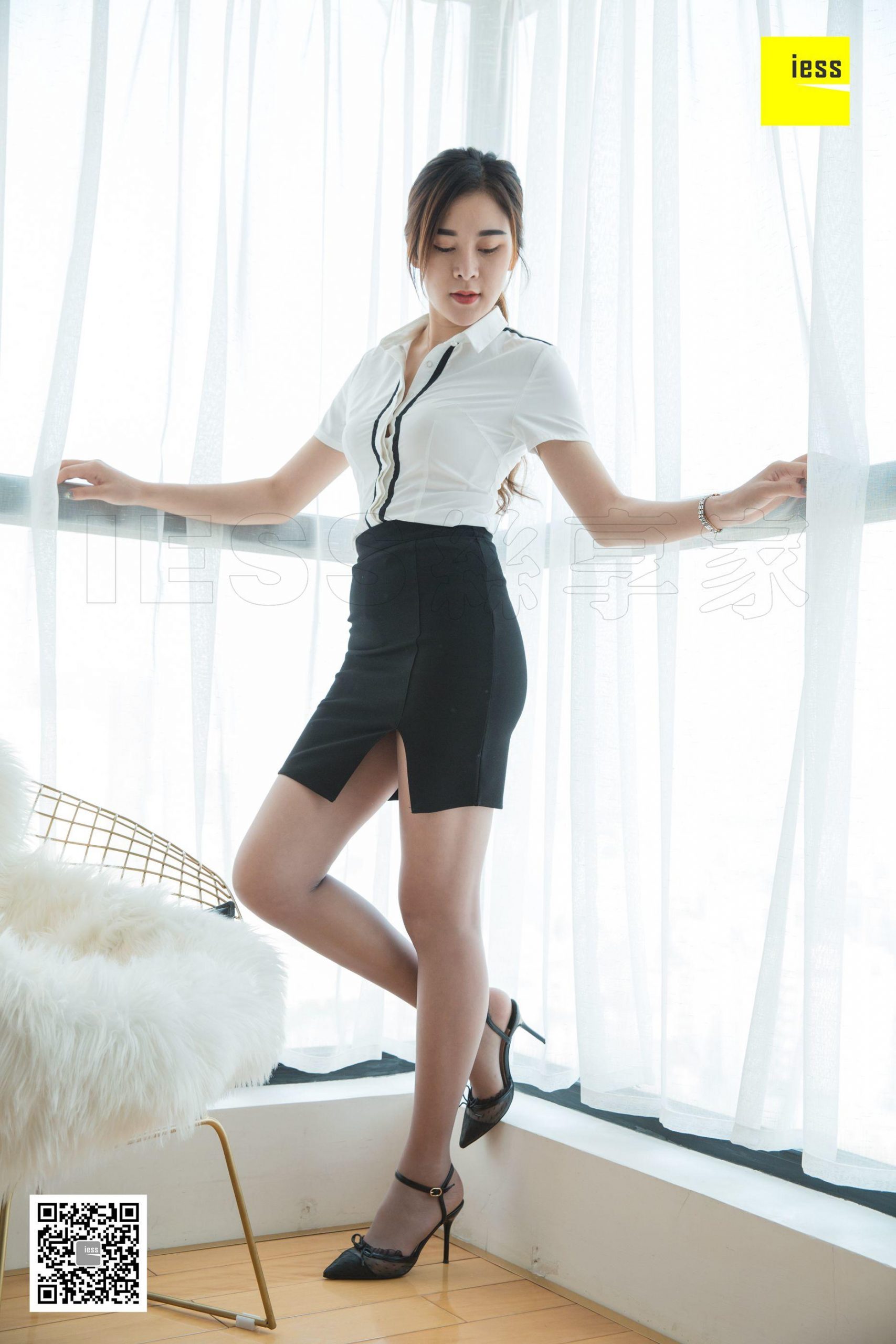 图片[4]-iess异思趣向 曦然 – 你的新同事请查收 [98P]熟女ol风 高清丝袜美腿写真图-91美腿图片网