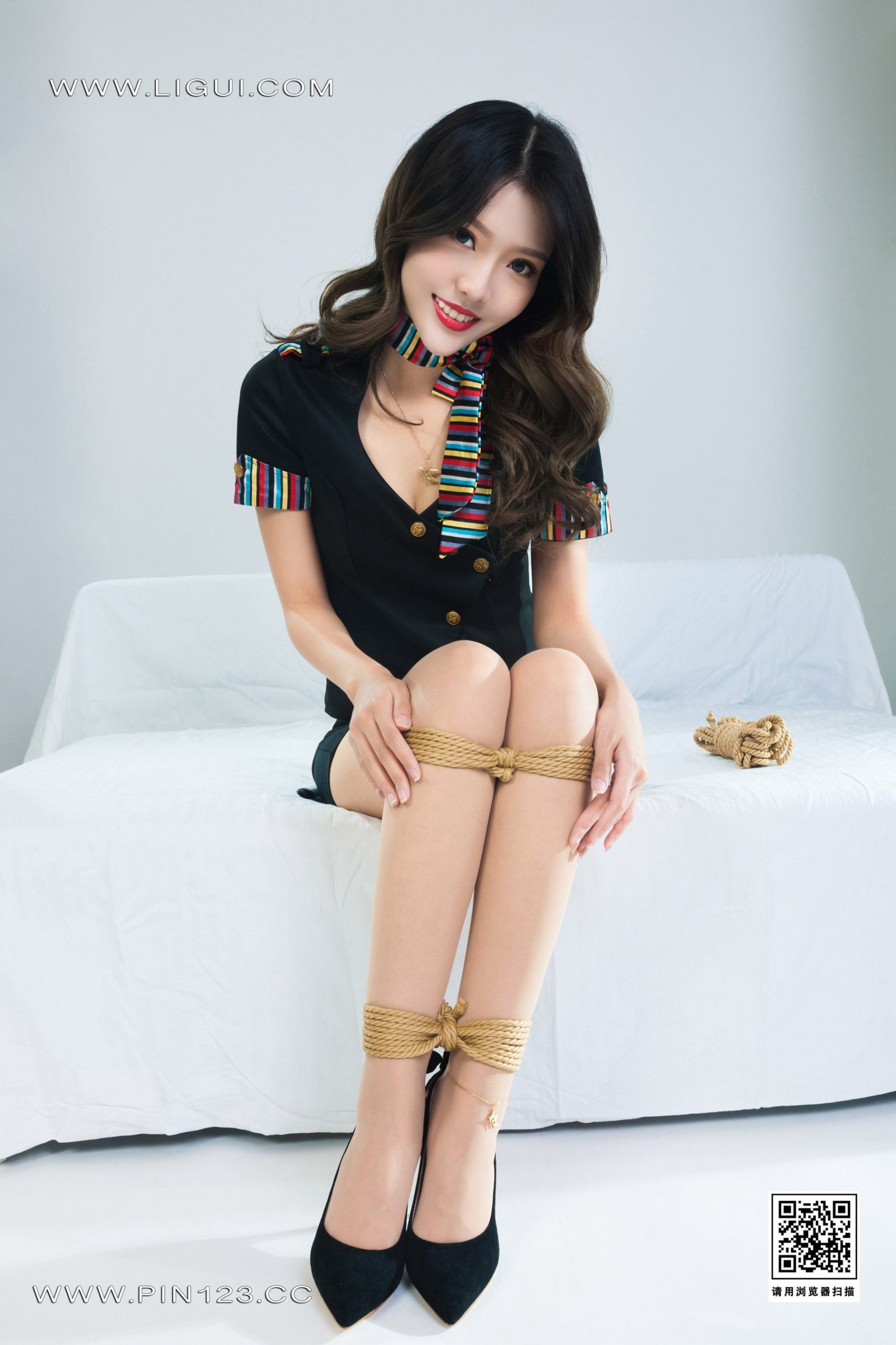 [Ligui丽柜] 2023.05.18 绳虐空姐 钟情-91美腿图片网